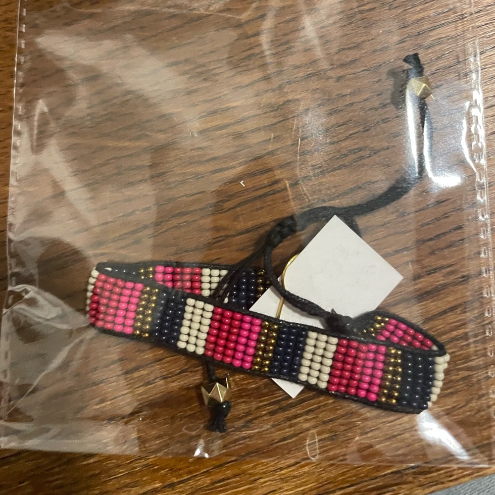 Beaded adjustable bracelet- brand new
